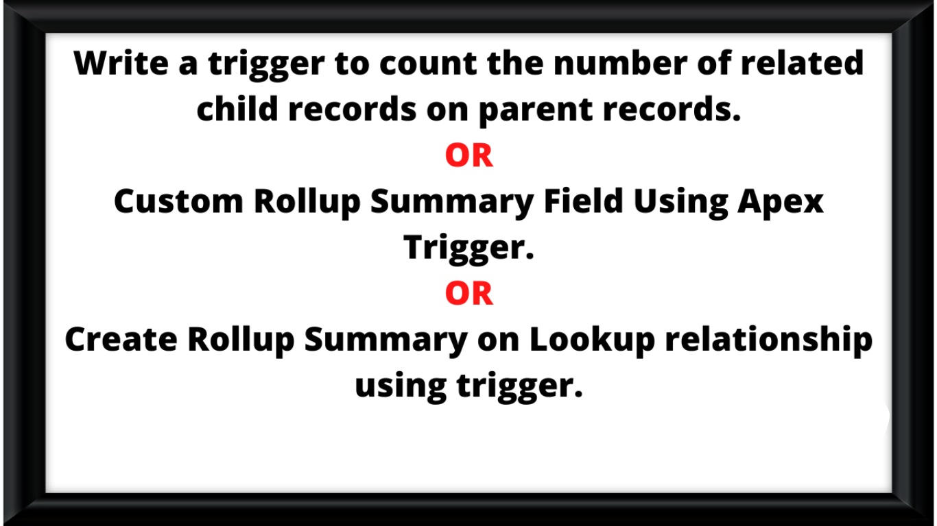 Create A Trigger To Tally The Quantity Of Associated Child Records ...